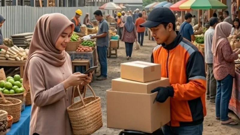 Ilustrasi. Transaksi E-Commerce UMKM di Wilayah Bencana Sumatera Melonjak Drastis. (Foto dibuat dengan AI)