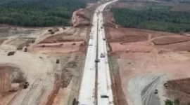 Pembangunan Tol Betung-Jambi Seksi 2A dan 2B Terus di Kerjakan (Foto: Ist)