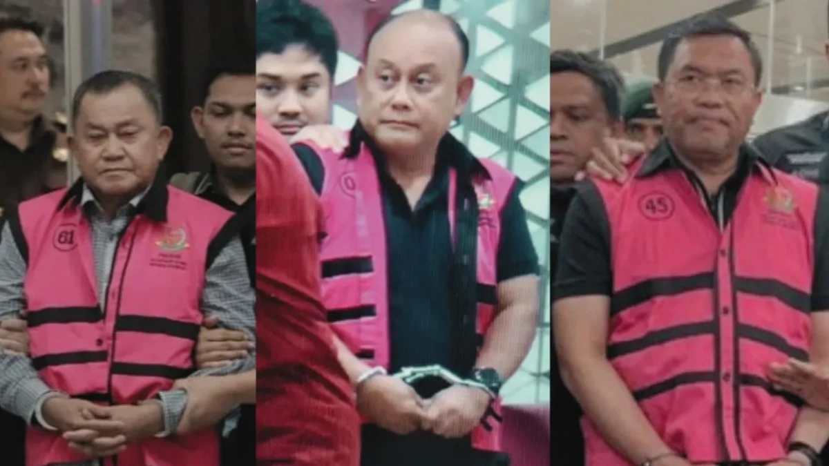 Kejagung Tetapkan 3 Eks Pimpinan BGN Tersangka Korupsi
(Foto:Tigamantanpimpinan BGNditahan Kejagung/bantentv)
