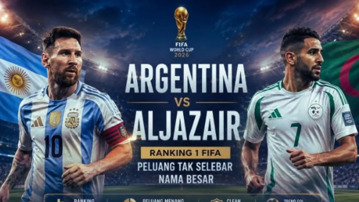 Jadwal Argentina vs Aljazair di Piala Dunia 2026, Kick-off Pagi Ini di TVRI
(Foto: lintaspriangan)