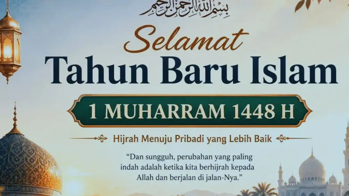 Sambut 1 Muharram 1448 H, Istiqlal Gelar Tabligh Akbar 
(Foto: Ilustrasi poster/banner 1 Muharram/tribun)