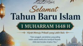 Sambut 1 Muharram 1448 H, Istiqlal Gelar Tabligh Akbar 
(Foto: Ilustrasi poster/banner 1 Muharram/tribun)