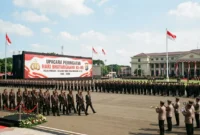 Prabowo Pimpin Upacara Hari Bhayangkara ke-80 
(Foto: AI)