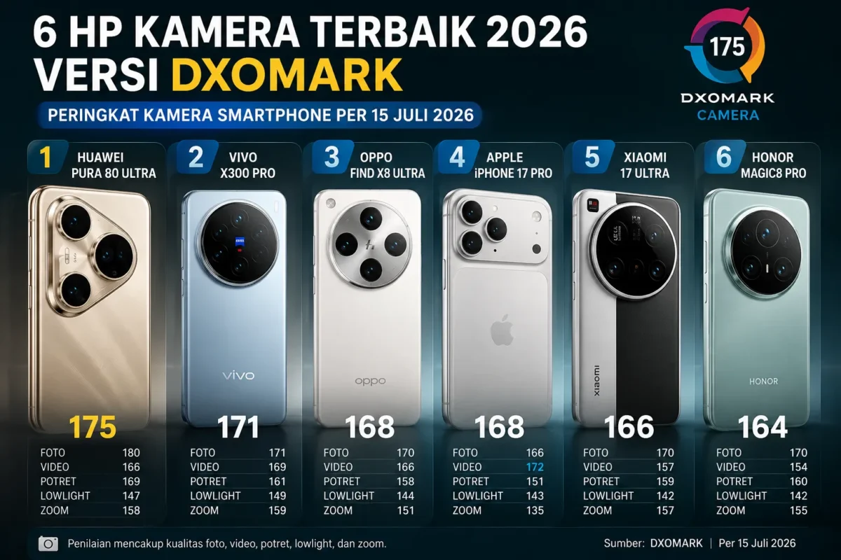 Rekomendasi HP Kamera Terbaik 2026 Versi DXOMARK, Huawei Pura 80 Ultra Teratas(Foto: CNN Indonesia/Loamy Noprizal/AI)