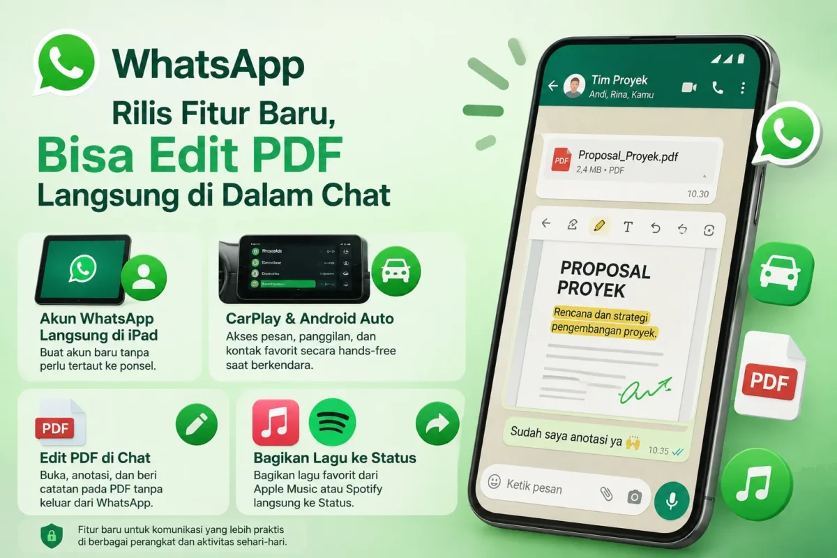 WhatsApp Hadirkan Fitur Baru, Kini Bisa Edit PDF Langsung di Dalam Chat
(Foto: webwise/AI)