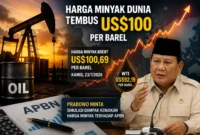 Harga Minyak Dunia Sentuh US$100, Prabowo Minta Simulasi APBN
(Foto: Dok.Istimewa
/cnn/AI)