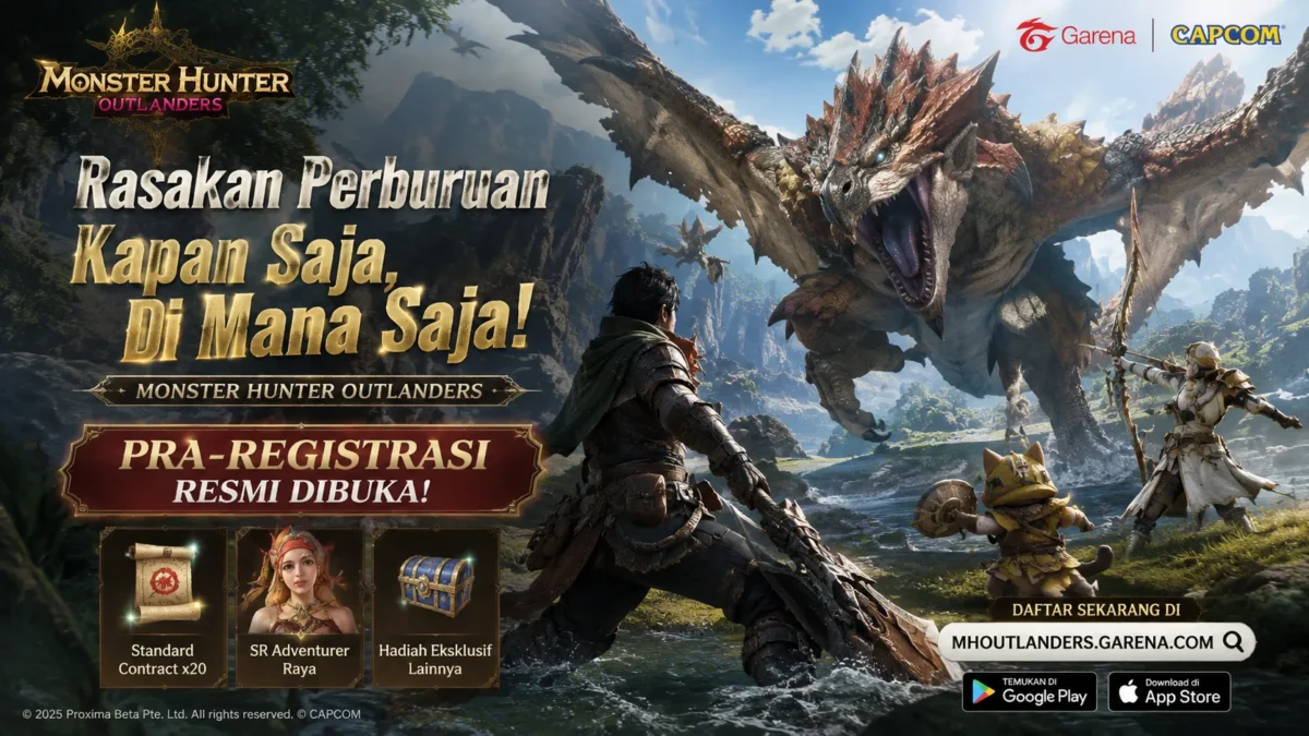 Garena Resmi Hadirkan Pra-Registrasi Monster Hunter Outlanders di Indonesia(Foto: Monster Hunter Outlanders/esports
/AI)