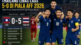 Thailand Libas Laos 5-0 di Piala AFF 2026
(Foto: Dok. ASEAN United FC/cnn/AI)