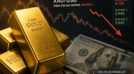 Harga Emas Pekan Depan Masih Dibayangi Penguatan Dolar AS(Foto: Dok.Bappebti
/metrotvnews/AI)