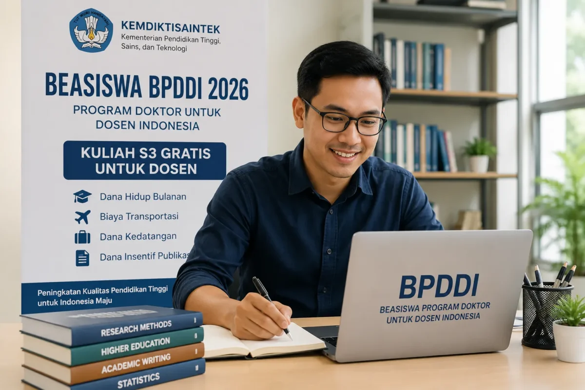 Beasiswa BPDDI 2026 untuk Dosen Resmi Dibuka
(Foto: kemdiktisaintek/AI)