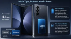 Samsung Galaxy Z Fold 8 Ultra Usung Baterai 5.000 mAh Meski Bodi Makin Tipis(Foto: MobileSyrup
/teknologi/AI)