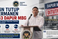 BGN Tutup Permanen 833 Dapur MBG
(Foto: tribunnews
/AI)