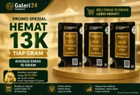 Promo Emas Galeri 24 Pegadaian Diskon Rp13 Ribu per Gram, Simak Syarat dan Daftar Harganya
(Foto: Instagram/@galeri24.id/rri/AI)