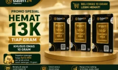 Promo Emas Galeri 24 Pegadaian Diskon Rp13 Ribu per Gram, Simak Syarat dan Daftar Harganya