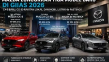 Usai Resmikan Pabrik, Mazda Langsung Debutkan Tiga Mobil Baru di GIIAS 2026(Foto: otomotif.bisnis/AI)