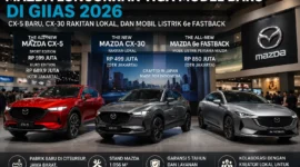 Usai Resmikan Pabrik, Mazda Langsung Debutkan Tiga Mobil Baru di GIIAS 2026(Foto: otomotif.bisnis/AI)