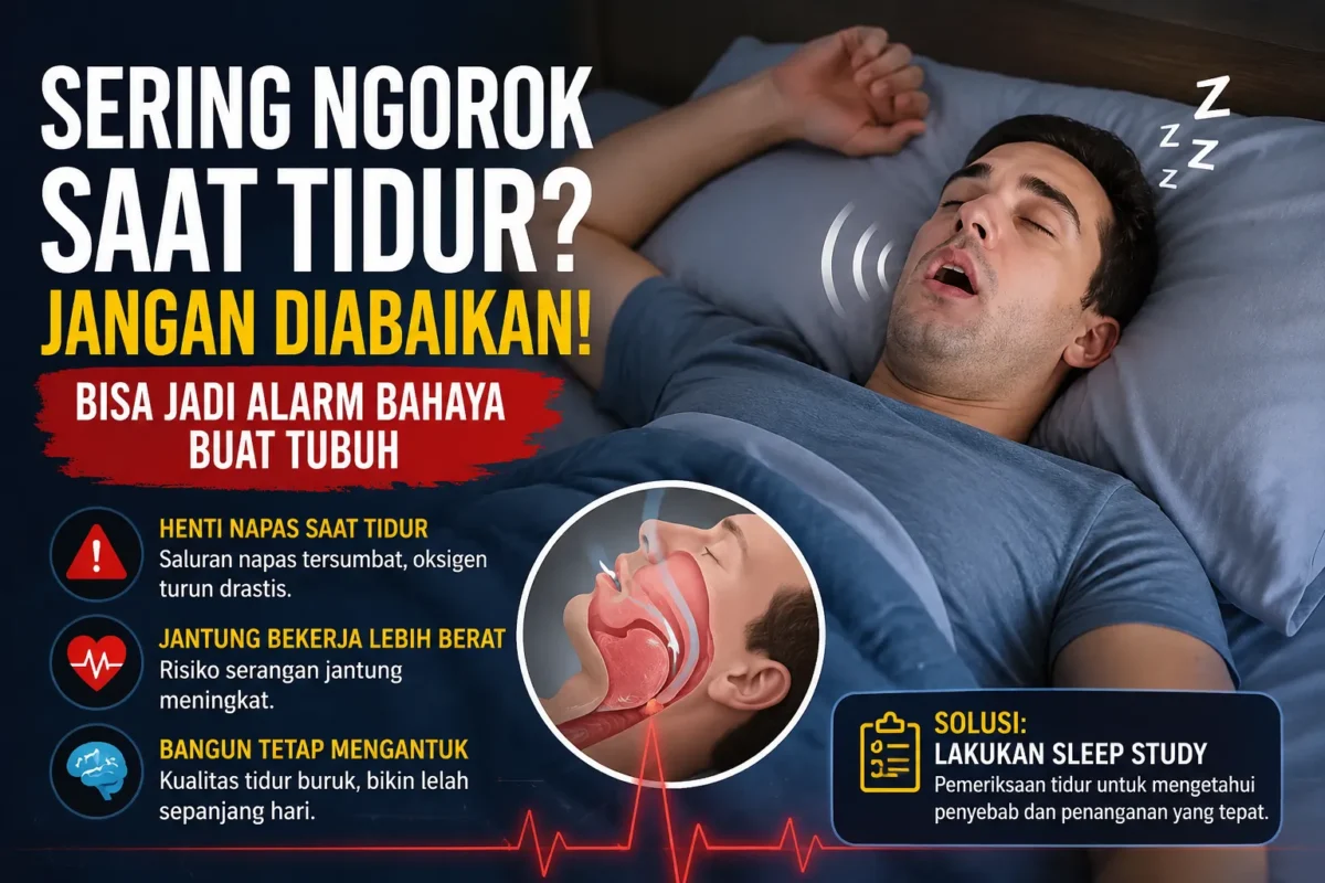 Bahaya Ngorok Saat Tidur, Dokter Ungkap Risiko Serangan Jantung yang Mengintai
(Foto: klikdokter/AI)