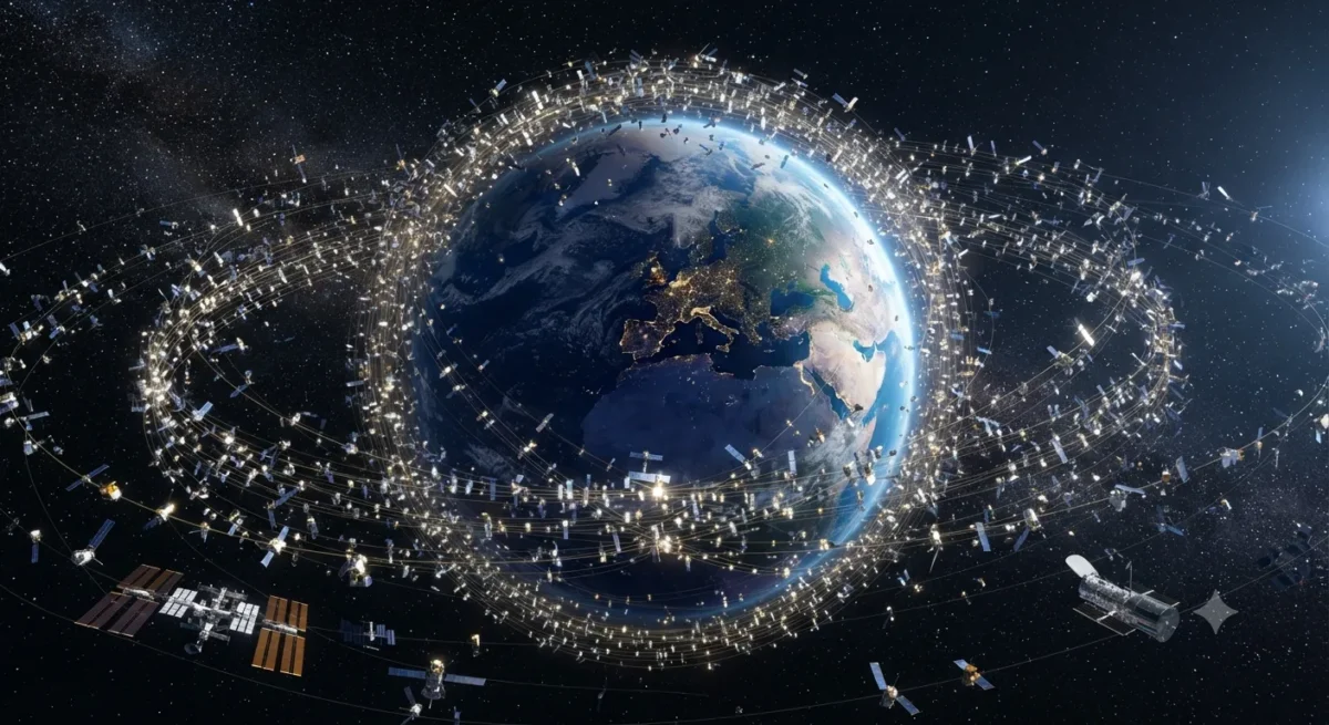 Jutaan Satelit Ancam Ubah Langit Malam Bumi
(Foto: AI)