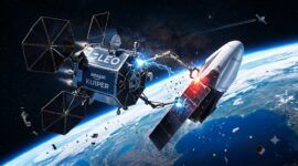 Amazon Leo Resmi Tantang Dominasi Starlink(Foto: AI)