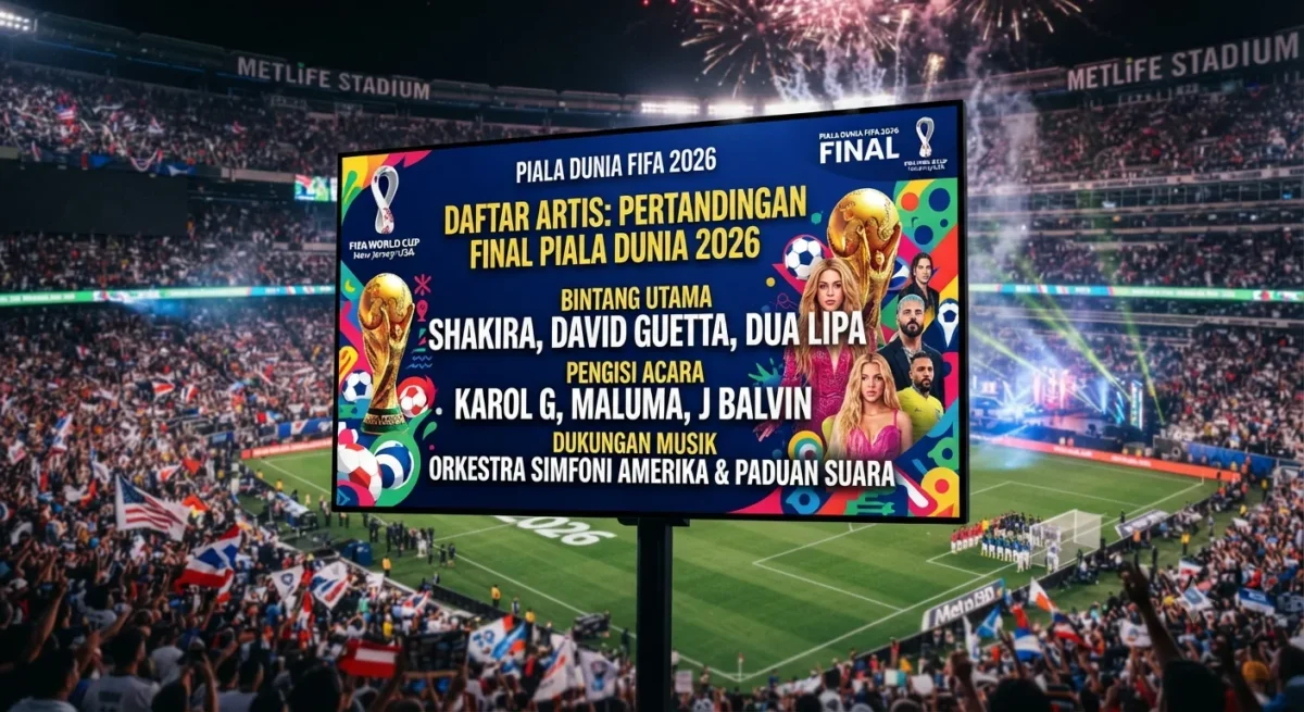 Final Piala Dunia 2026 Dimeriahkan Justin Bieber, BTS, dan Shakira(Foto: AI)