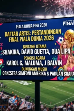 Final Piala Dunia 2026 Dimeriahkan Justin Bieber, BTS, dan Shakira