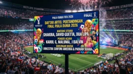 Final Piala Dunia 2026 Dimeriahkan Justin Bieber, BTS, dan Shakira(Foto: AI)