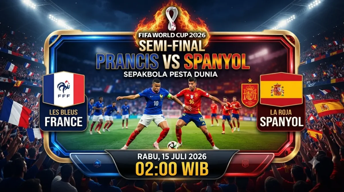 Prancis vs Spanyol Cek Head to Head Semifinal Piala Dunia 2026(Foto: AI)