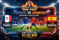 Prancis vs Spanyol Cek Head to Head Semifinal Piala Dunia 2026(Foto: AI)