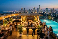 Beach Club Rooftop Surabaya dengan Sunset Memukau
(Foto: AI)