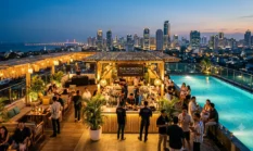 Beach Club Rooftop Surabaya dengan Sunset Memukau