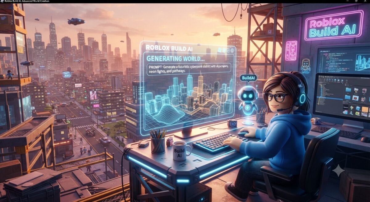 Roblox Build AI Permudah Bikin Game di HP Tanpa Coding(Foto: AI)