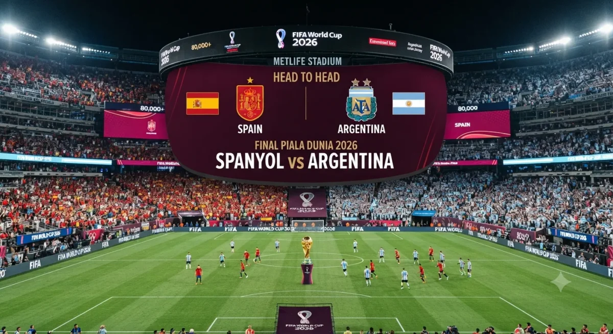 Head to Head Spanyol vs Argentina: Rekor Pertemuan Jelang Final Piala Dunia 2026(Foto: AI)