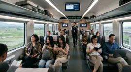 1,16 Juta Penumpang Naik Kereta Saat Libur Sekolah(Foto: AI)