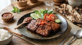 Resep Tempe Bacem Air Kelapa Manis Gurih,Bumbu Meresap Dan Praktis(Foto: AI)
