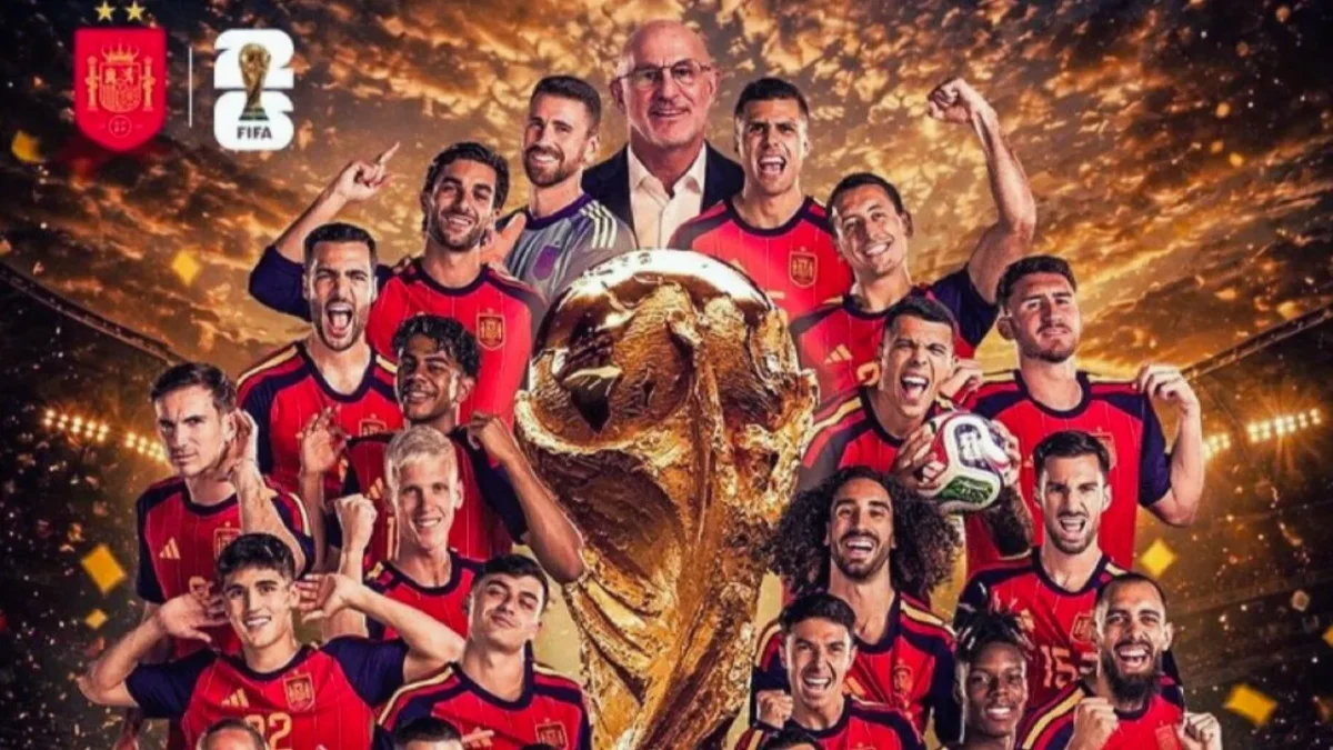 Spanyol Juara Piala Dunia 2026, Cetak Rekor 38 Laga Tak Terkalahkan
(Foto: X/@Spainisfootbal
/metro)