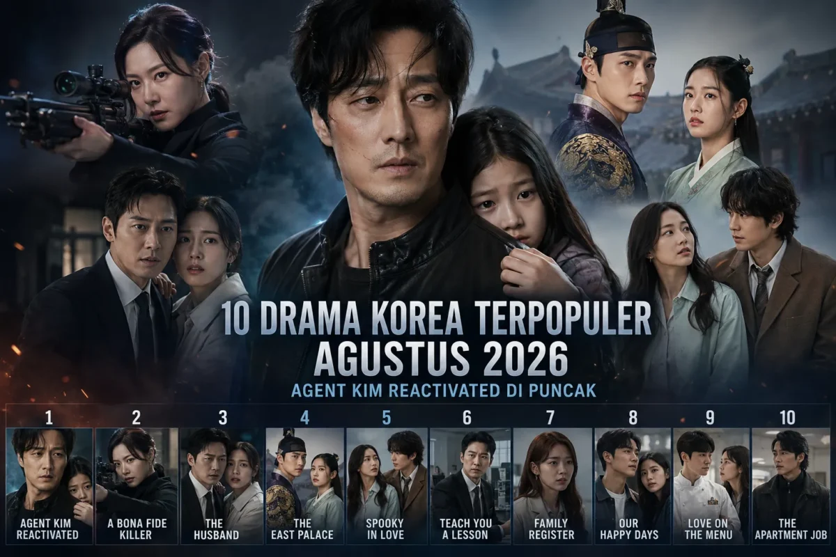Agent Kim Reactivated Teratas, Ini Daftar 10 Drama Korea Terpopuler Agustus 2026
(Foto: Instagram
/@netflixkr/celebrity.okezone/AI)