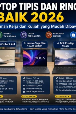 Cari Laptop Ringan untuk Kuliah dan Kerja? Ini 5 Pilihan Terbaik 2026