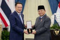 "Tentara Kami Mengagumi Anda", PM Thailand Anugerahkan Medali Kehormatan kepada Prabowo
(Foto: tangkapan layar YouTube Sekretariat Presiden
/rri/AI)